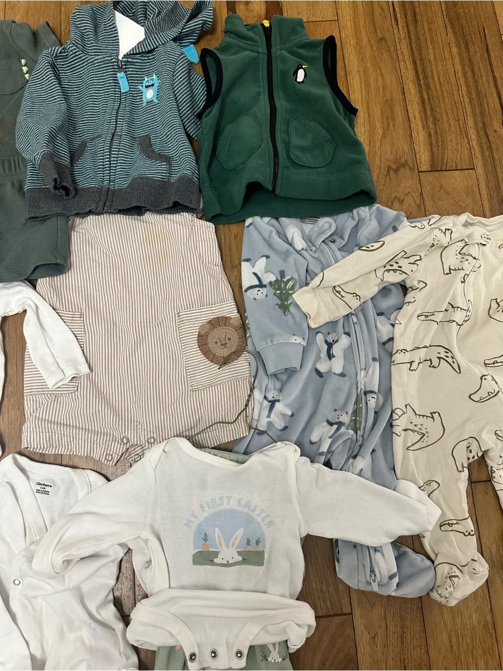 Gerber, nautica, Carter’s sleepers onesies outfits vest romper Easter shorts